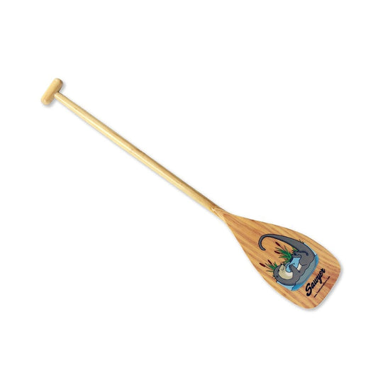 Featuring the Otter Tale 46in Kids Canoe Paddle canoe paddle manufactured by Sawyer shown here from one angle.