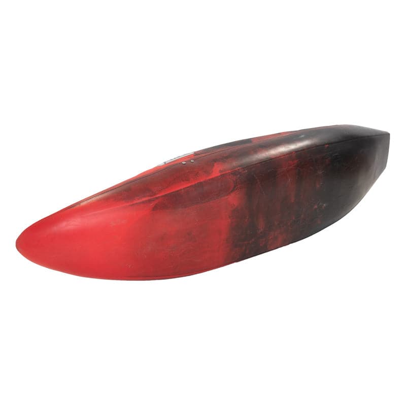 Featuring the Flux creek boat, new, pre-order, river runner kayak manufactured by Verus shown here from a fifth angle.