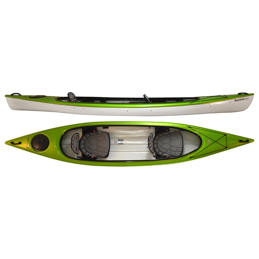 Featuring the Santee 140T sit-inside rec / touring kayak, tandem / 2 person rec kayak manufactured by Hurricane shown here from a second angle.
