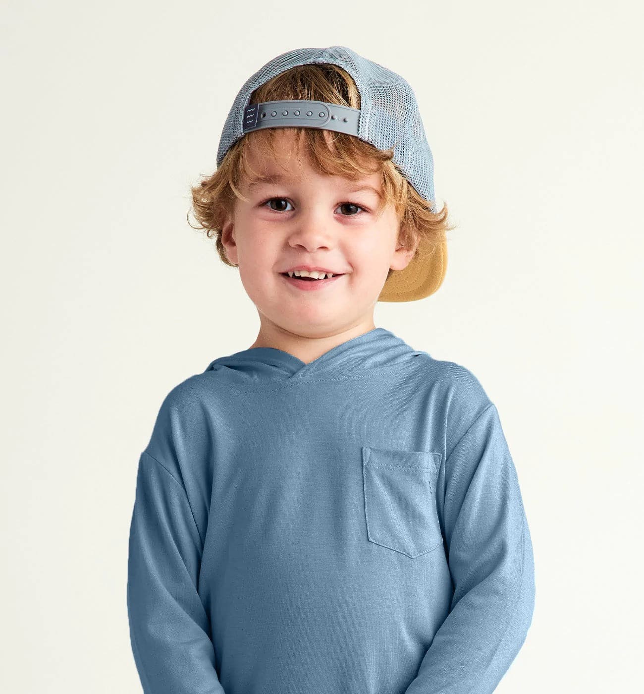 Featuring the Toddler Bamboo Shade Hoody kid's and babies, kid's thermal layering manufactured by Free Fly shown here from a ninth angle.