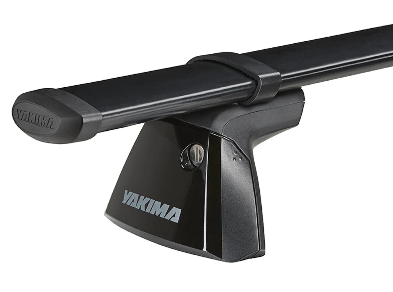 Featuring the Baseline Towers roof rack manufactured by Yakima shown here from a third angle.