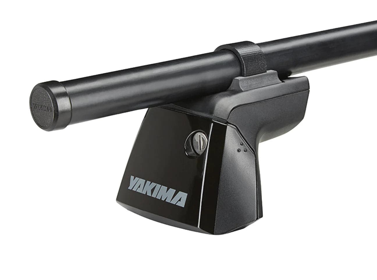 Featuring the Ridgeline Towers roof rack manufactured by Yakima shown here from a fourth angle.
