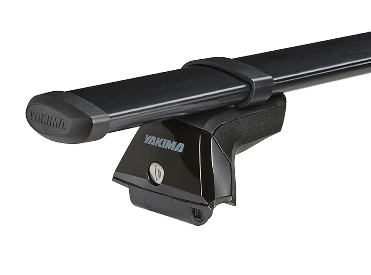 Featuring the Skyline Tower roof rack manufactured by Yakima shown here from a fourth angle.