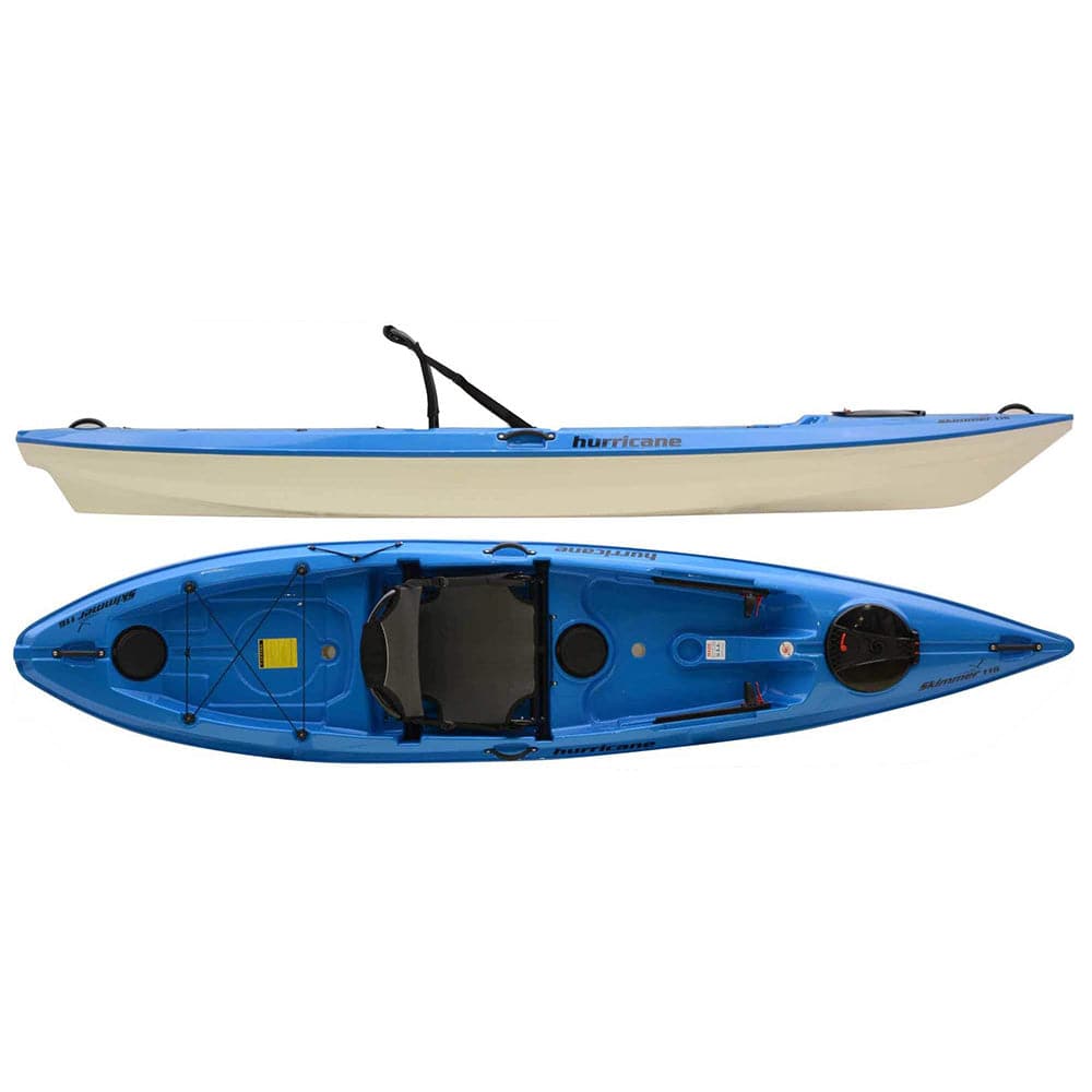 Featuring the Skimmer 116 1st Class sit-on-top rec / touring kayak manufactured by Hurricane shown here from a second angle.