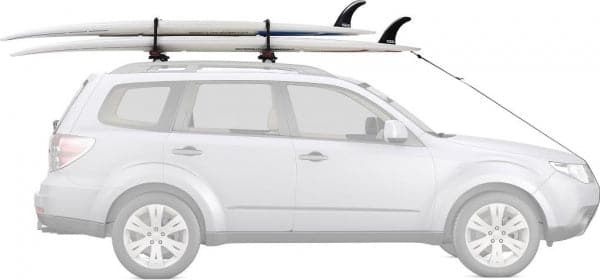 Featuring the SUP Dawg bike mount, snow mount, sup accessory, sup fin, water mount manufactured by Yakima shown here from a fourth angle.