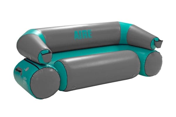 Featuring the Inflatable River Couch chair, river tube, table, water toy manufactured by AIRE shown here from one angle.