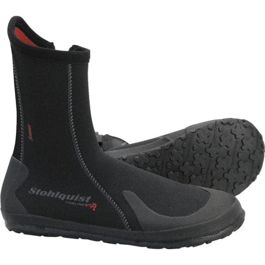 Featuring the Demo Neoprene Bootie  manufactured by Stohlquist shown here from one angle.