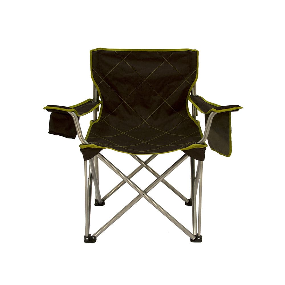 Featuring the Big Kahuna chair, table manufactured by Travel Chair shown here from one angle.