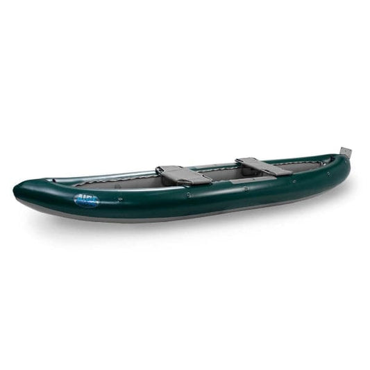 Featuring the Traveler Inflatable Canoe canoe, ducky, inflatable kayak manufactured by AIRE shown here from one angle.