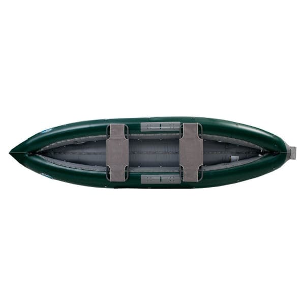 Featuring the Traveler Inflatable Canoe canoe, ducky, inflatable kayak manufactured by AIRE shown here from a third angle.