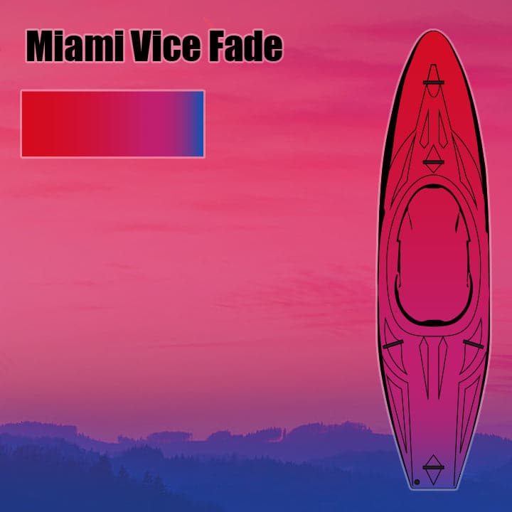 Featuring the Flux creek boat, new, pre-order, river runner kayak manufactured by Verus shown here from a fourth angle.